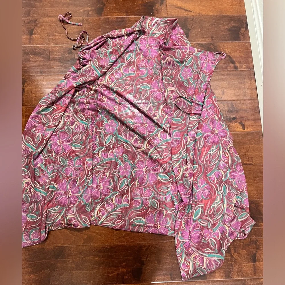Free People Pink & Teal Paisley Long Skirt Set - Picture 10 of 10
